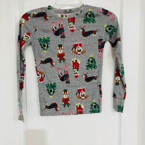 Brand New Old Navy Christmas Dogs Long Sleeve Pajamas Grey Size Large (10)‎